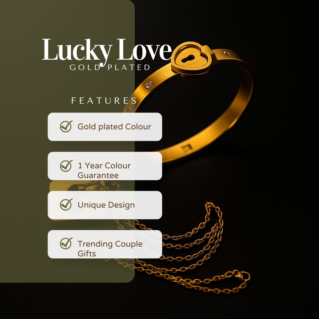 LuXxy.Shop- "Key of My Heart"Duo Set BRACELET (Gold Plated)