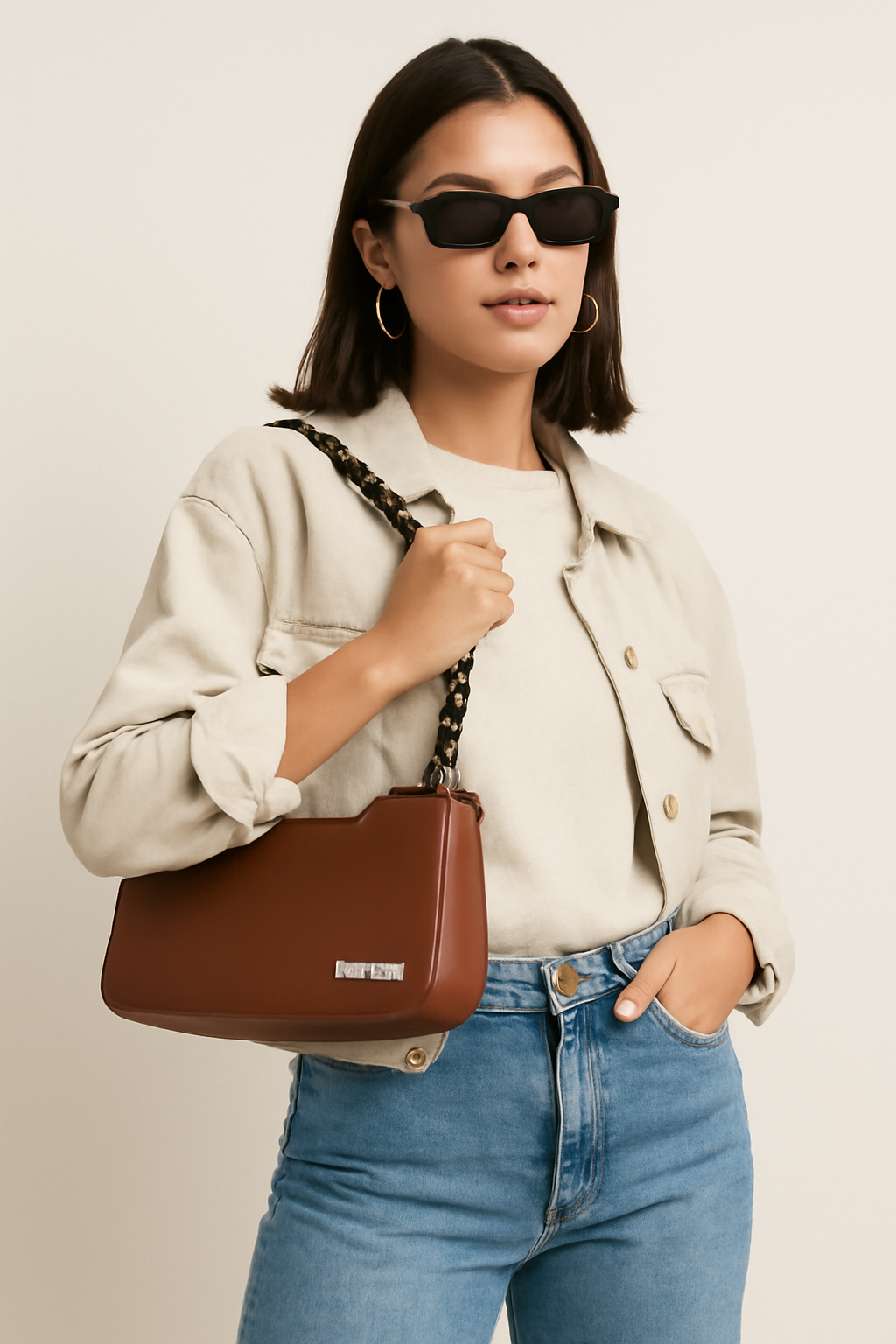 LuXxy.Shop- Premium SQUARE Hand Bag With Extra Strap