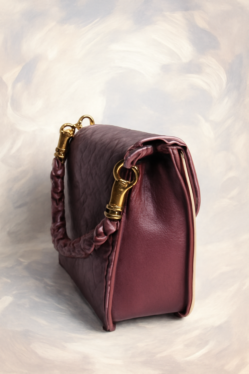 LuXXy.shop - Flap Leather Hand Bag - Dual Tone Finish