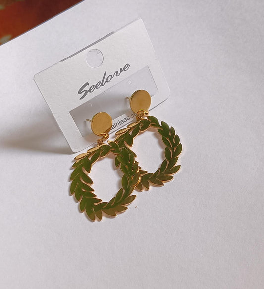 Pure Gold Plated Leafy Earrings - LuXxy.shop