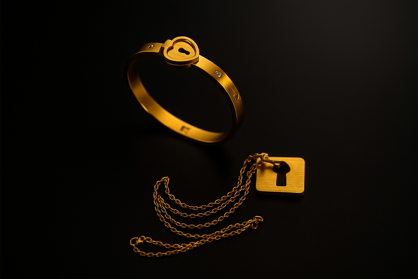 LuXxy.Shop- "Key of My Heart"Duo Set BRACELET (Gold Plated)